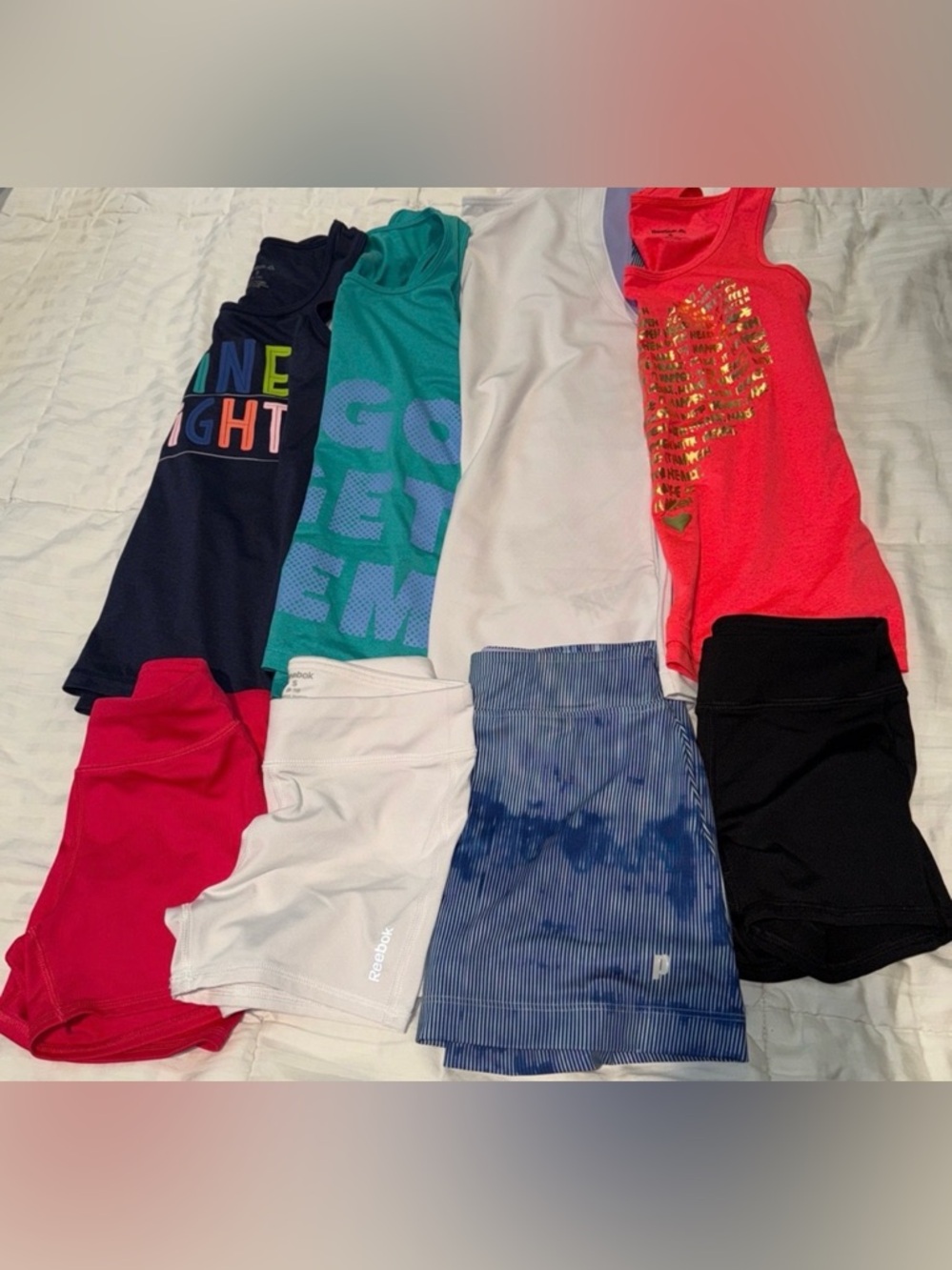 Reebok and Prince Bundle of Girls Activewear Set with Tops and Shorts